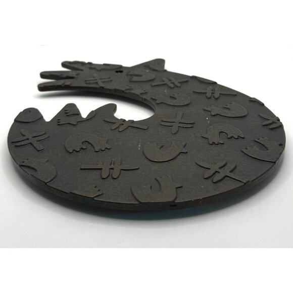 Rustic Metal Chicken Trivet 10" Decorative Farmhouse Kitchen Table Decor - Picture 5 of 7